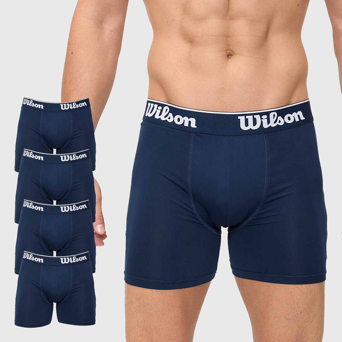 Foto 2 pulgar | Boxer Wilson Pack 4 Caballero Liso Transpirable