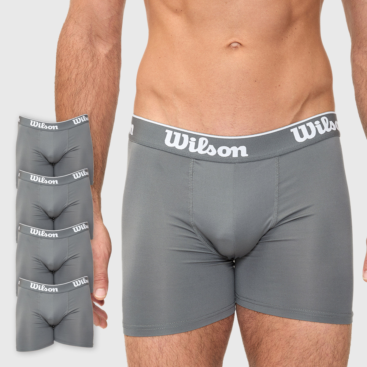 Foto 2 pulgar | Boxer Wilson Pack 4 Caballero Liso Transpirable