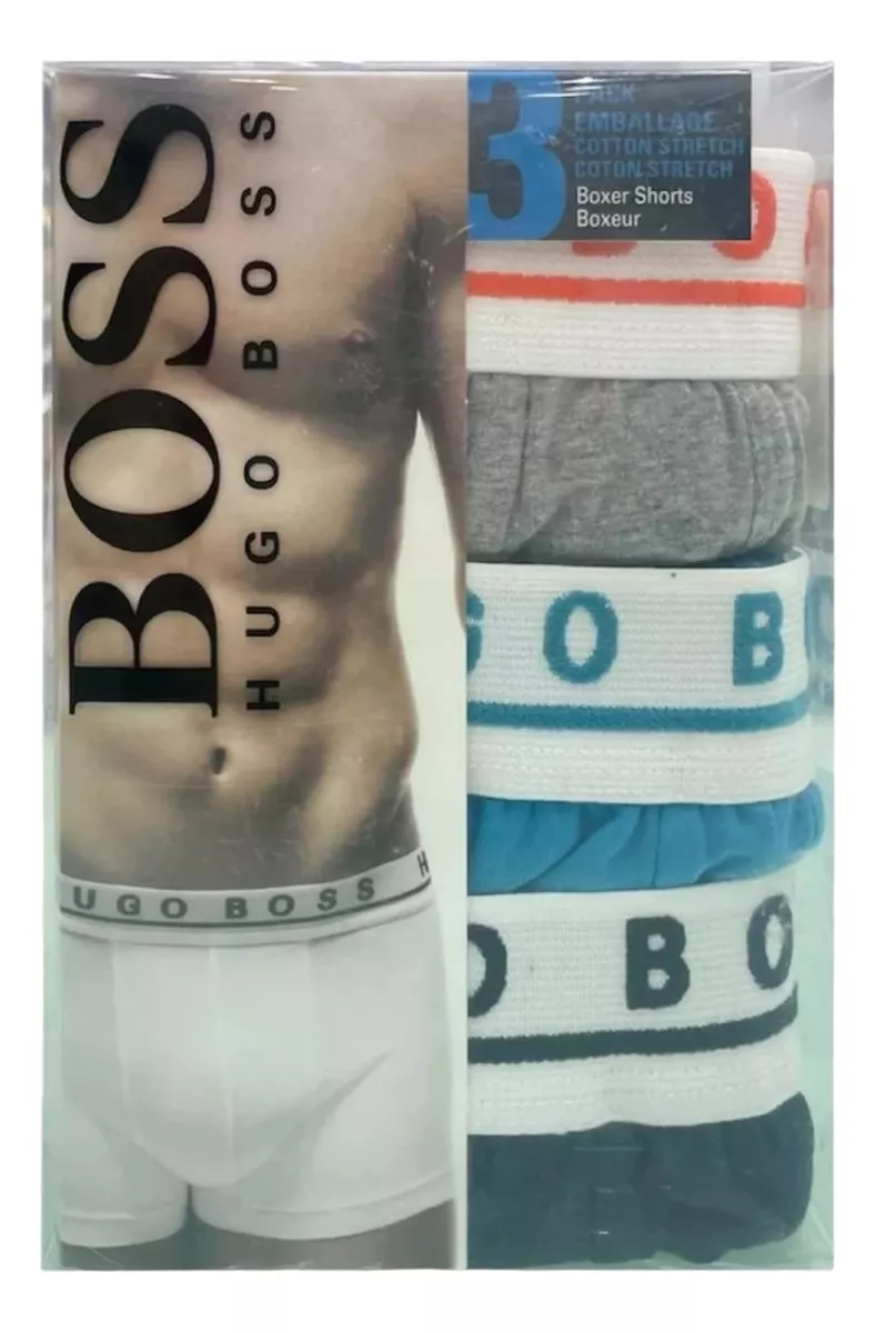Foto 4 pulgar | Boxer Hugo Boss Trunk Cotton Stretch 3 Pack