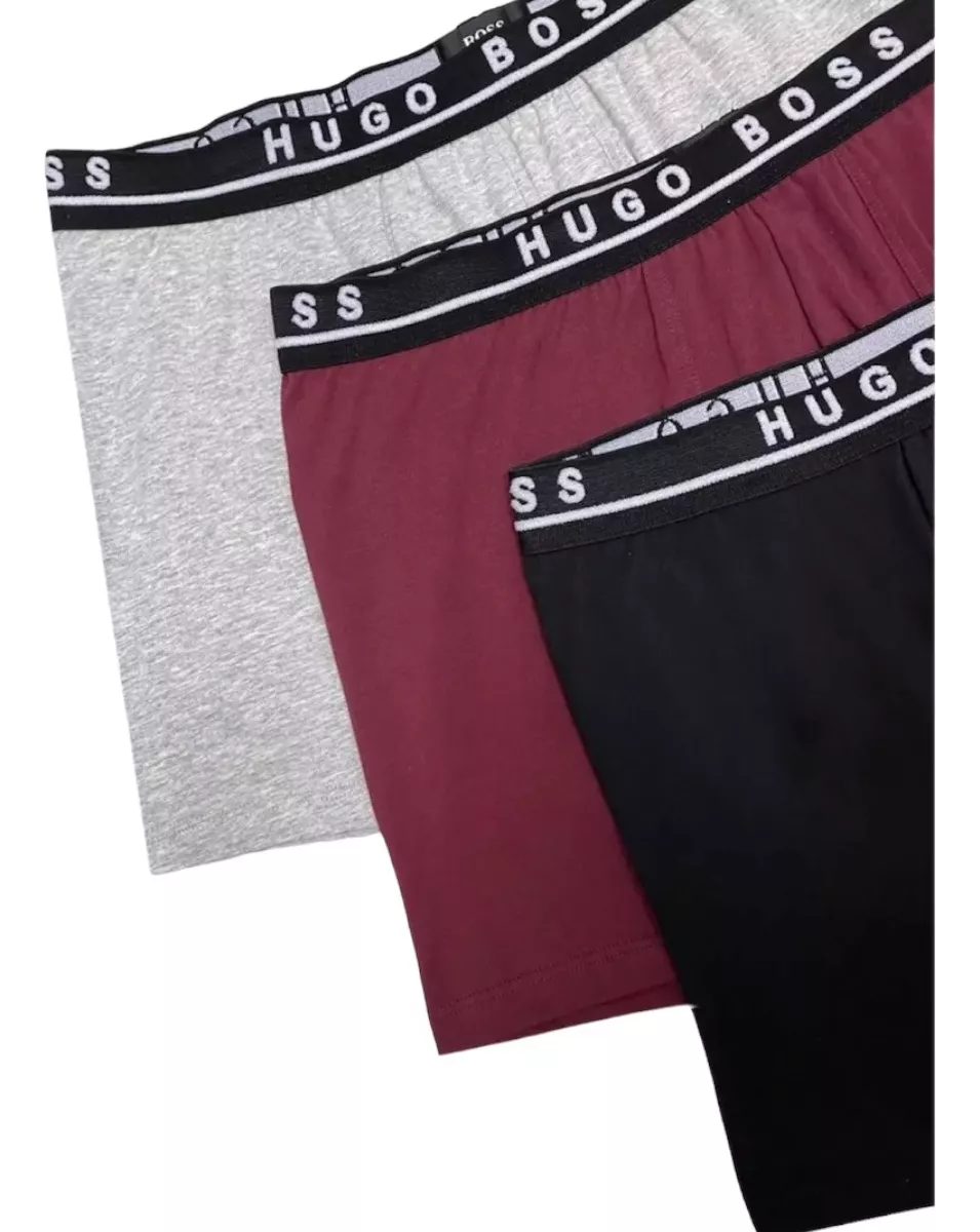 Foto 3 pulgar | Bóxer Hugo Boss Brief Cotton Stretch 3 Pack