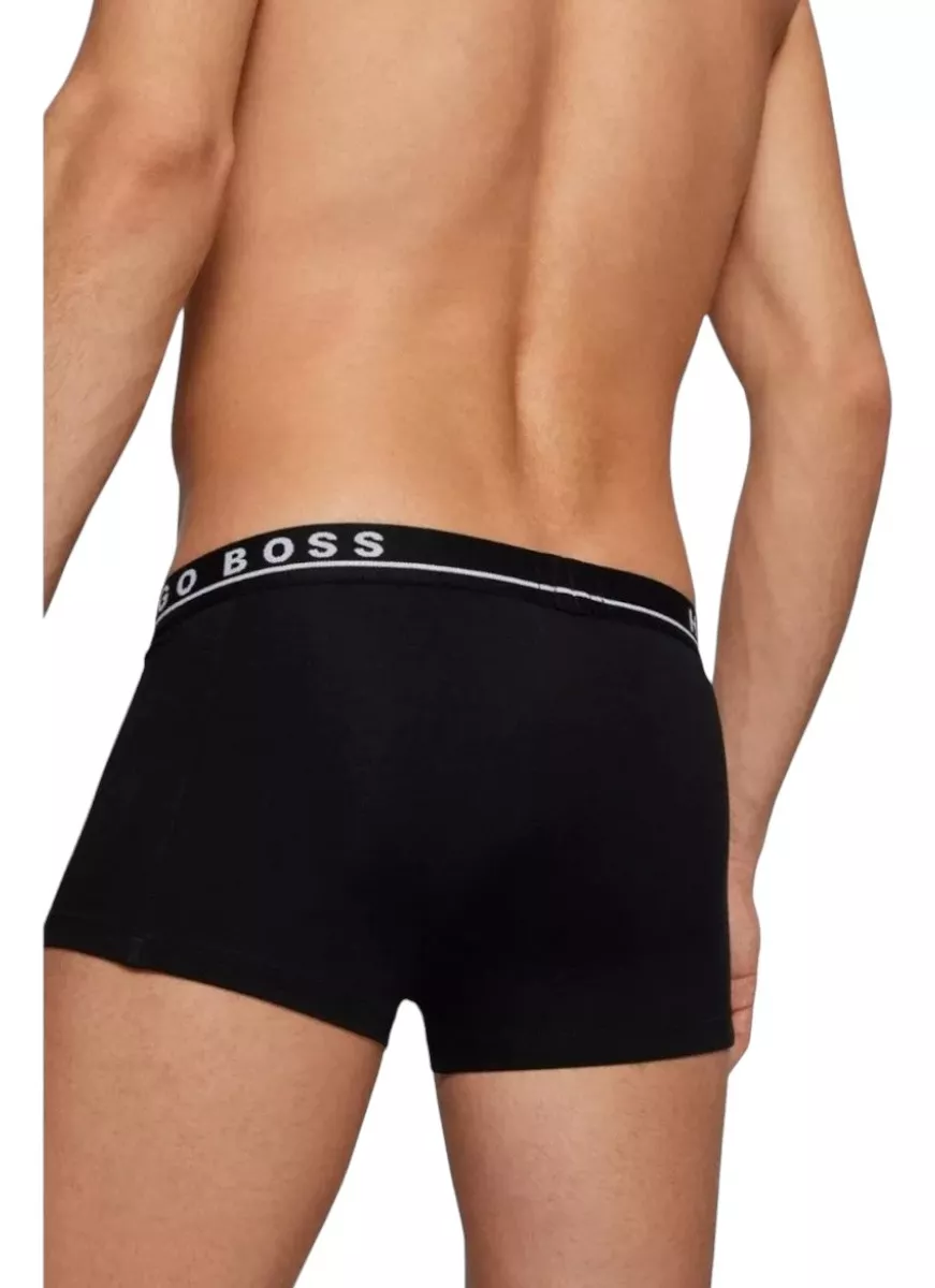 Foto 6 pulgar | Boxer Hugo Boss Trunk Cotton Negro/blanco 3 Pack