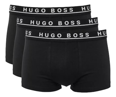 Foto 1 | Bóxer Corto Hugo Boss 3 Pack Cotton Stretch Negro