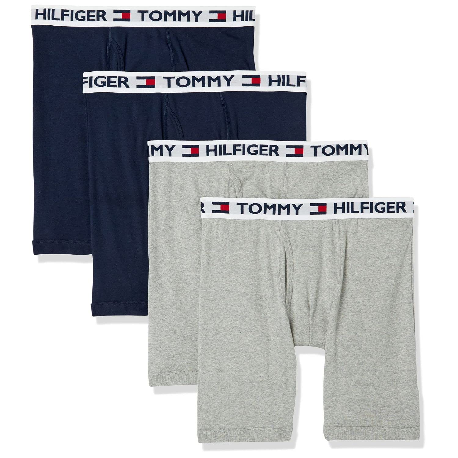 Foto 2 pulgar | Calzoncillo Bóxer Tommy Hilfiger Con 4 Bolsillos Para Hombre, Color Gris/azul Marino, Talla M - Venta Internacional.