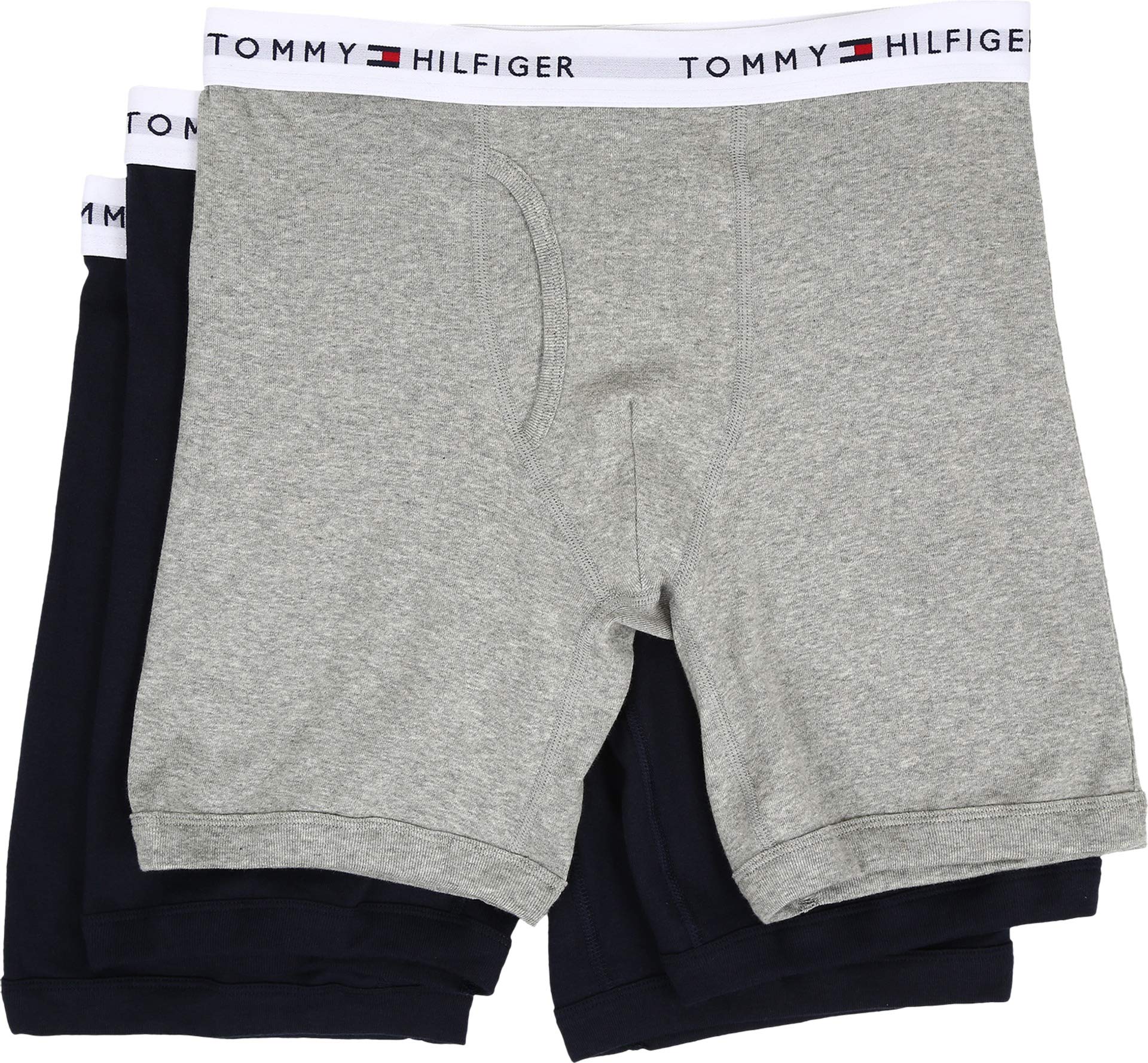 Calzoncillo Bóxer Tommy Hilfiger De Algodón Para Hombre, Paquete De 3 Unidades, Color Azul Marino - Venta Internaciona