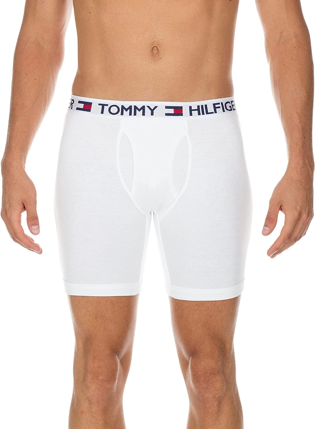 Foto 2 | Calzoncillo Bóxer Tommy Hilfiger Con 4 Bolsillos Para Hombre, Color Rojo, Azul Marino Y Blanco - Venta Internacional.