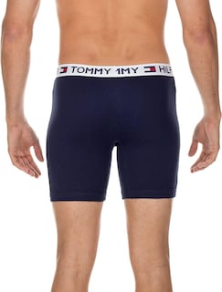 Foto 4 | Calzoncillo Bóxer Tommy Hilfiger Con 4 Bolsillos Para Hombre, Color Rojo, Azul Marino Y Blanco - Venta Internacional.