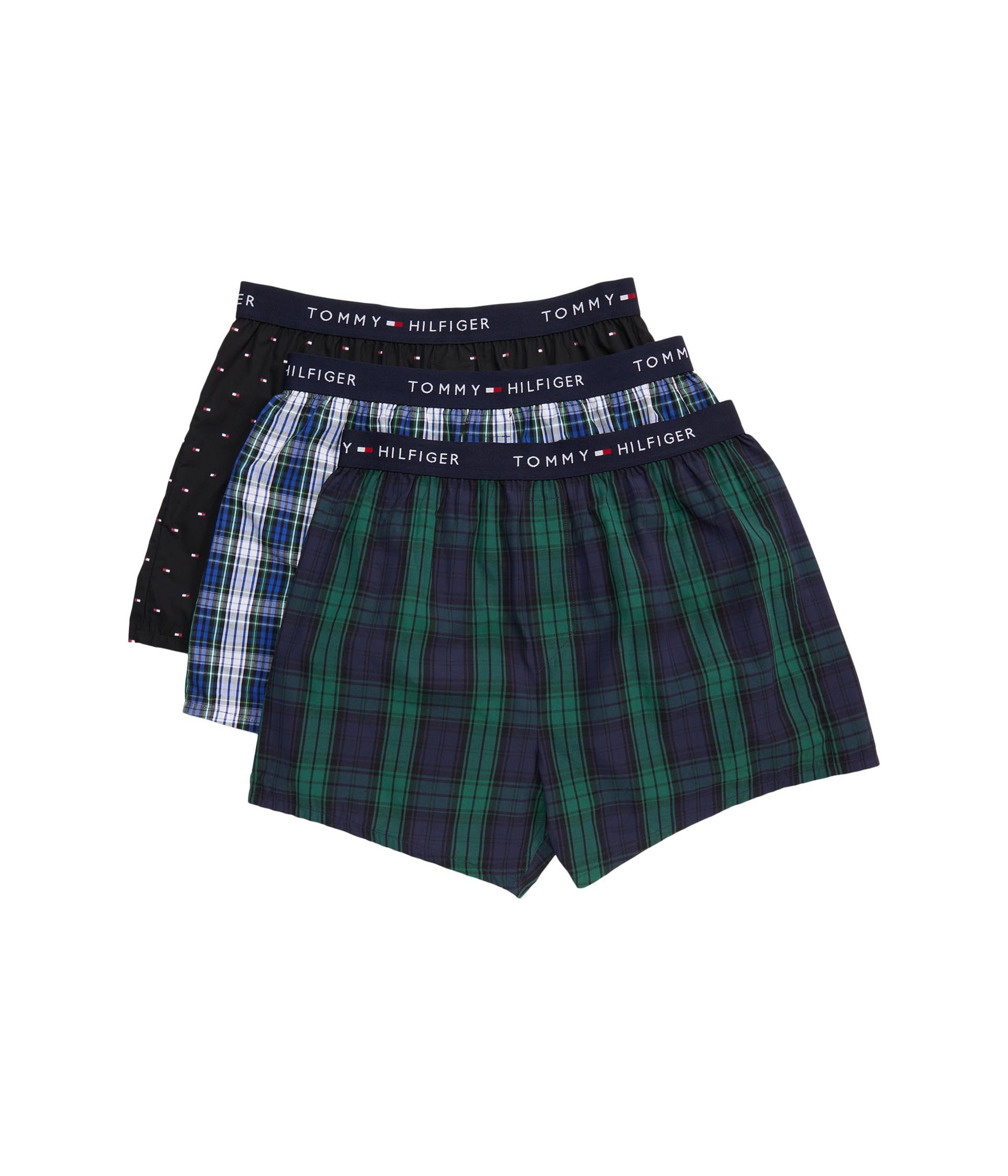 Foto 2 pulgar | Boxer Tommy Hilfiger Cotton Classics Woven, Paquete De 3, Negro Sm - Venta Internacional.