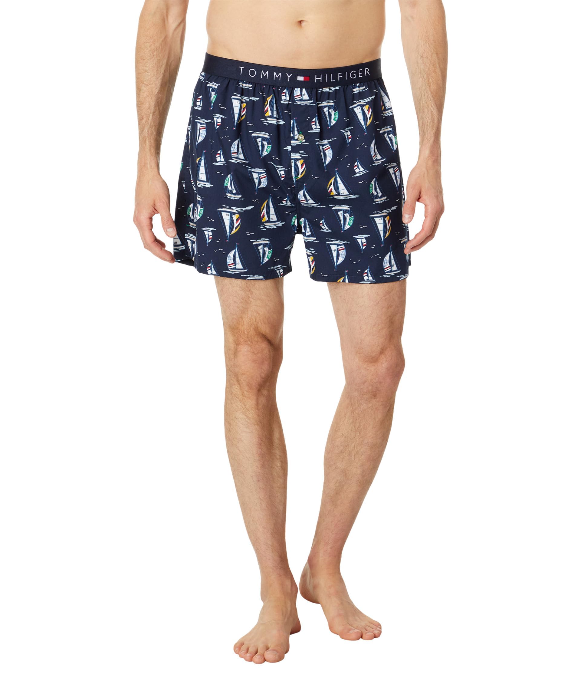 Foto 2 pulgar | Boxer Tommy Hilfiger Woven Riviera Blue Para Hombre - Venta Internacional.
