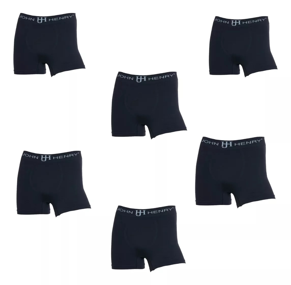 Foto 2 pulgar | Combo 6 Boxers Negros Unitalla John Henry