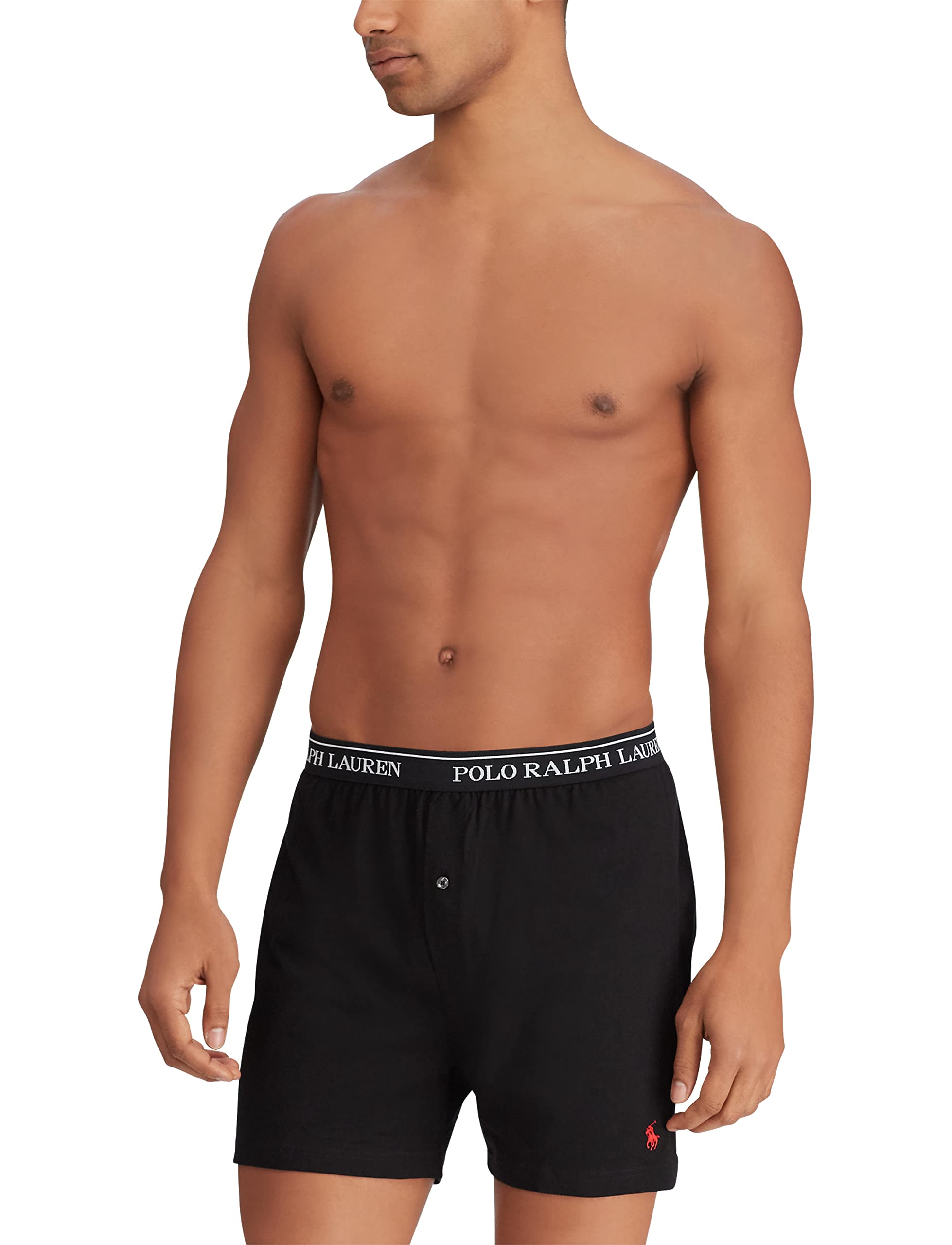 Foto 3 pulgar | Boxers Polo Ralph Lauren Classic Fit Con Efecto Absorbente, Paquete De 3 Unidades, Negro/rojo - Venta Internacional.