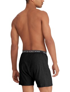 Foto 3 | Boxers Polo Ralph Lauren Classic Fit Con Efecto Absorbente, Paquete De 3 Unidades, Negro/rojo - Venta Internacional.