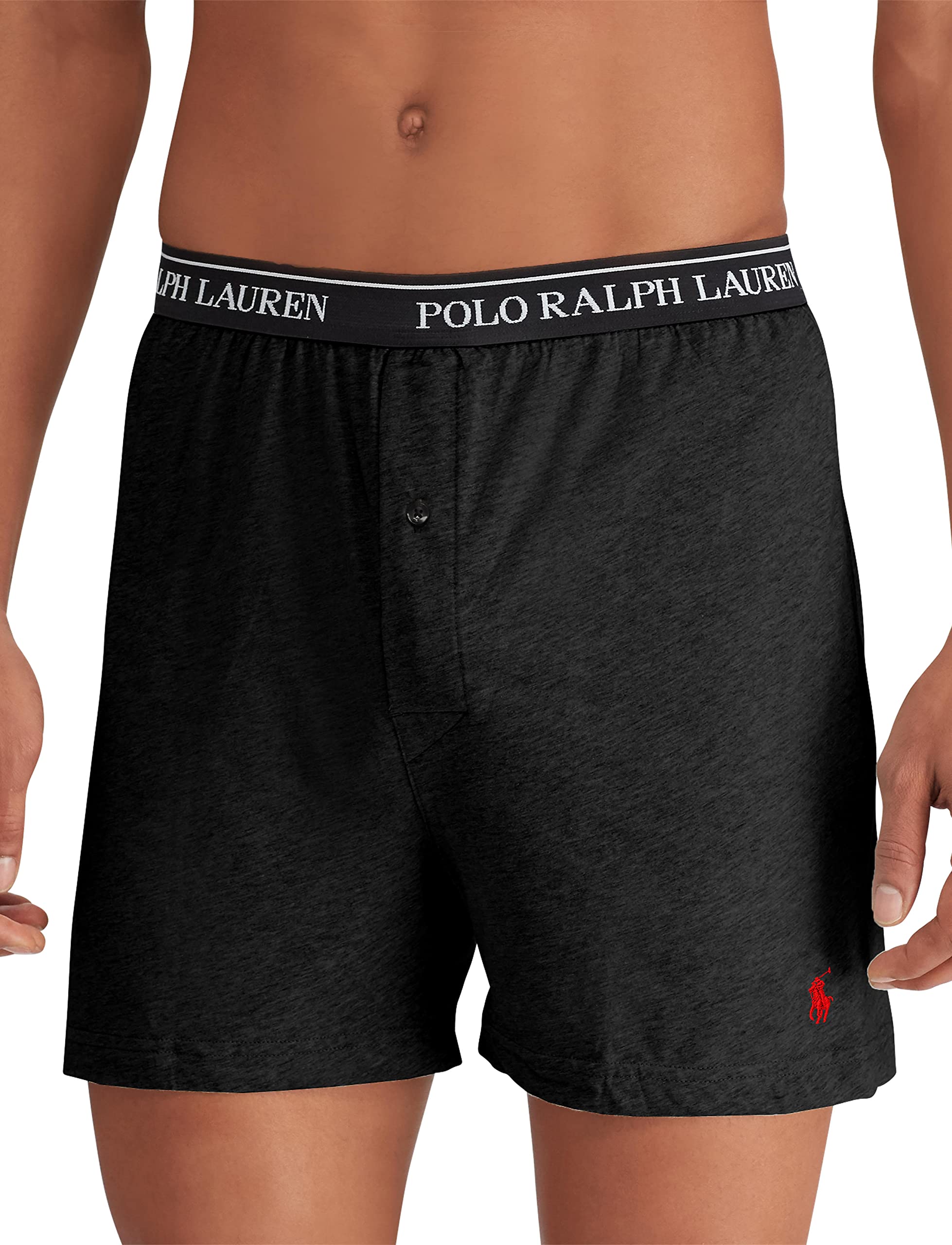 Foto 5 pulgar | Boxers Polo Ralph Lauren Classic Fit Con Efecto Absorbente, Paquete De 3 Unidades, Negro/rojo - Venta Internacional.