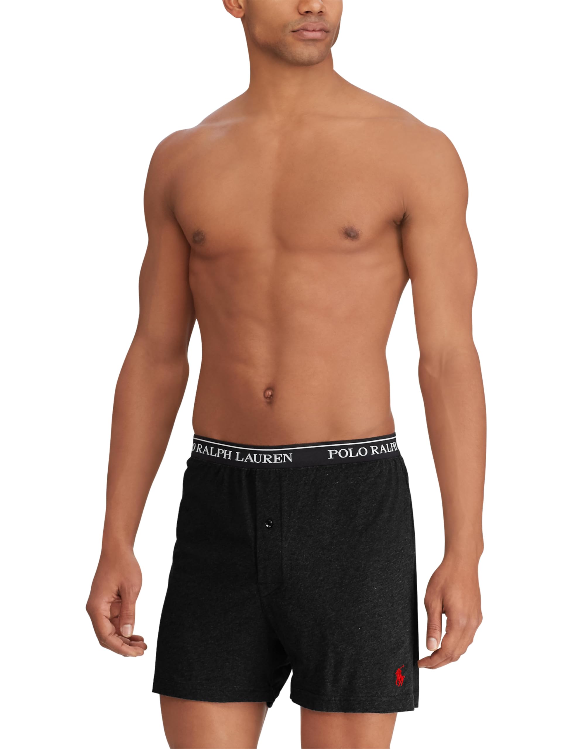 Foto 6 pulgar | Boxers Polo Ralph Lauren Classic Fit Con Efecto Absorbente, Paquete De 3 Unidades, Negro/rojo - Venta Internacional.