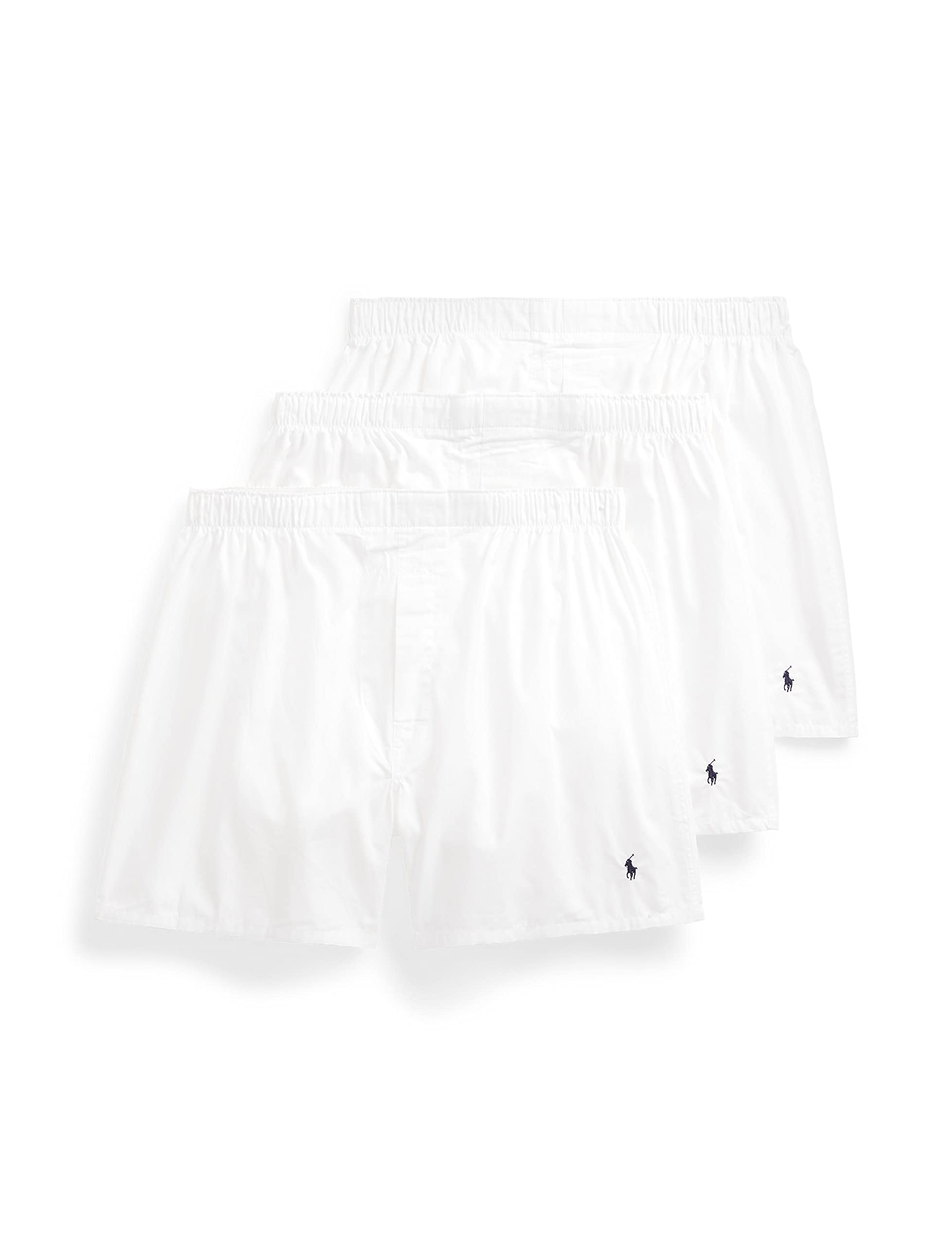 Boxers Polo Ralph Lauren Classic Fit De Algodón, Paquete De 3 Unidades, Blanco/azul Marino - Venta Internacional.