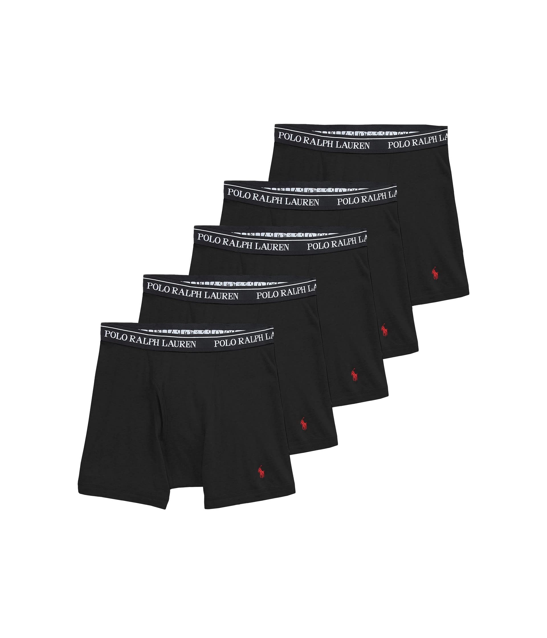Calzoncillos Tipo Bóxer Tipo Polo Ralph Lauren, 5 Unidades, Algodón Negro, Talla Xl - Venta Internacional.