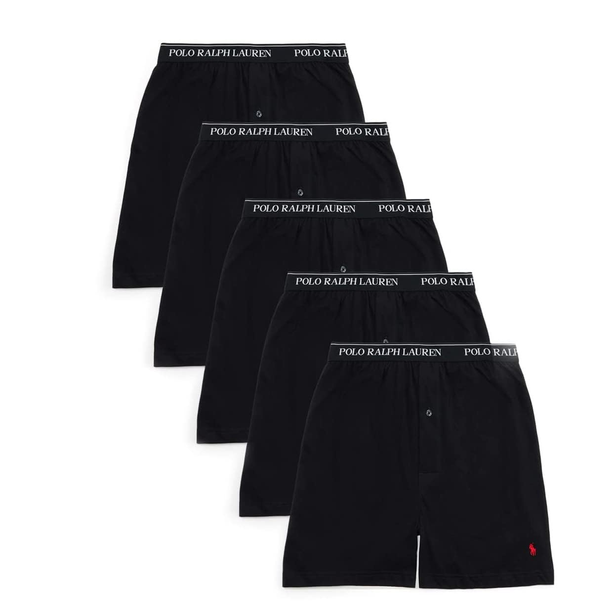Foto 1 | Polo Bóxer Ralph Lauren Classic Fit De Algodón, 5 Unidades, Color Negro - Venta Internacional.