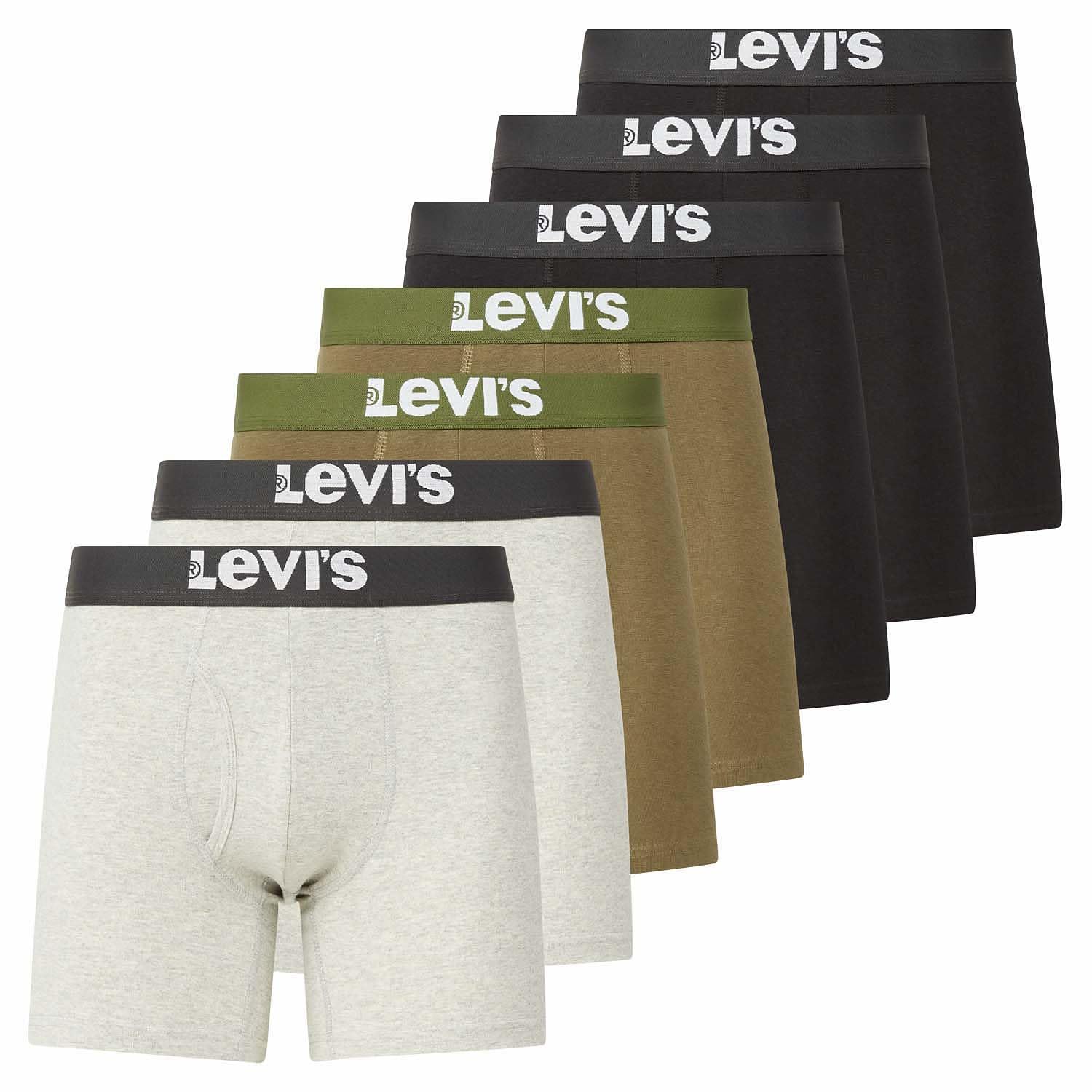Foto 2 pulgar | Calzoncillos Tipo Bóxer Levi's De Algodón Elástico Para Hombre, Paquete De 7 - Venta Internacional.