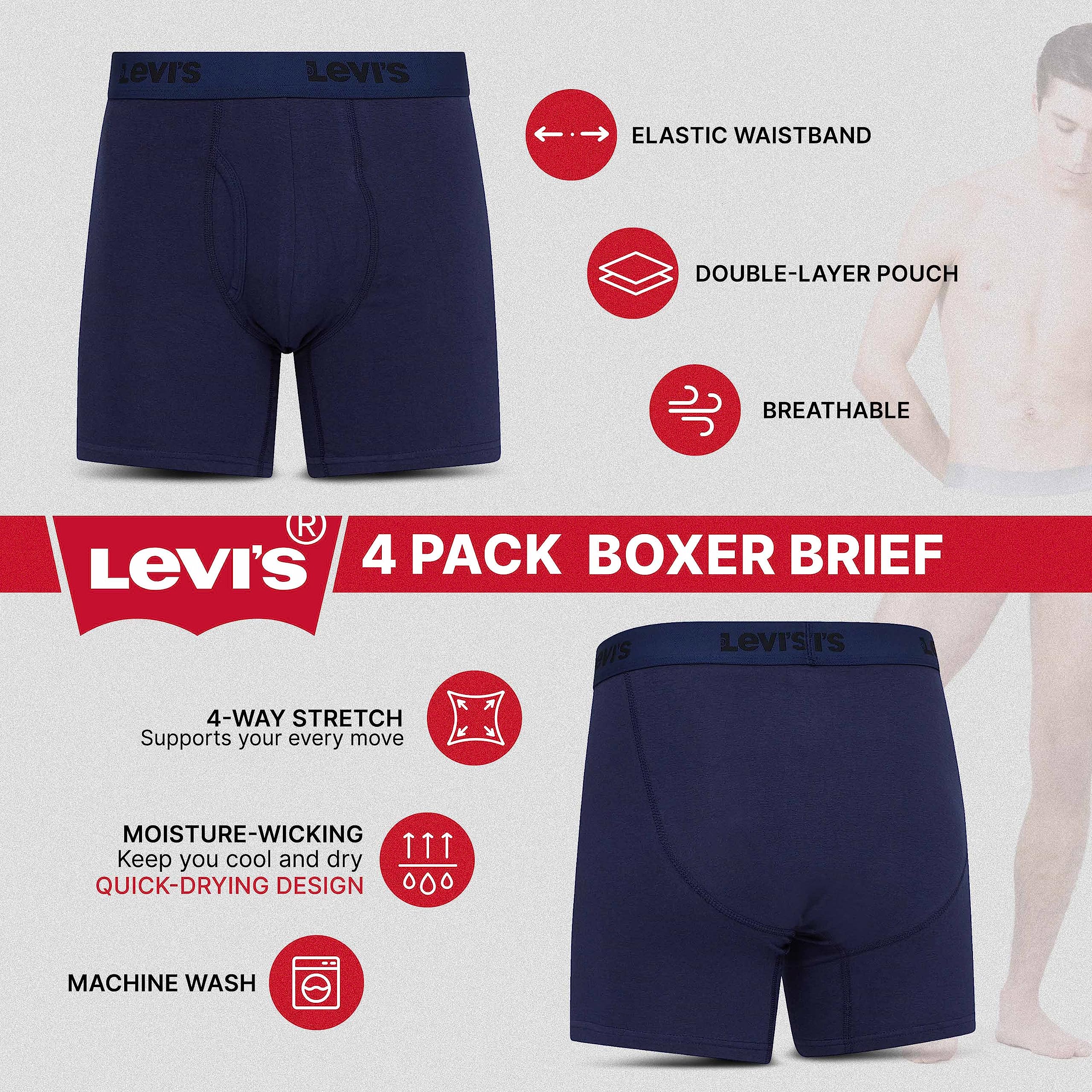 Foto 5 | Calzoncillos Tipo Bóxer Levi's Ultimate Comfort, Paquete De 4, Para Hombre - Venta Internacional.