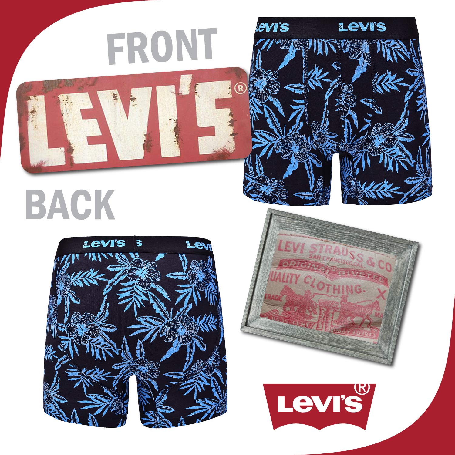 Foto 2 | Calzoncillos Tipo Bóxer Levi's Ultimate Comfort, Paquete De 4, Para Hombre - Venta Internacional.