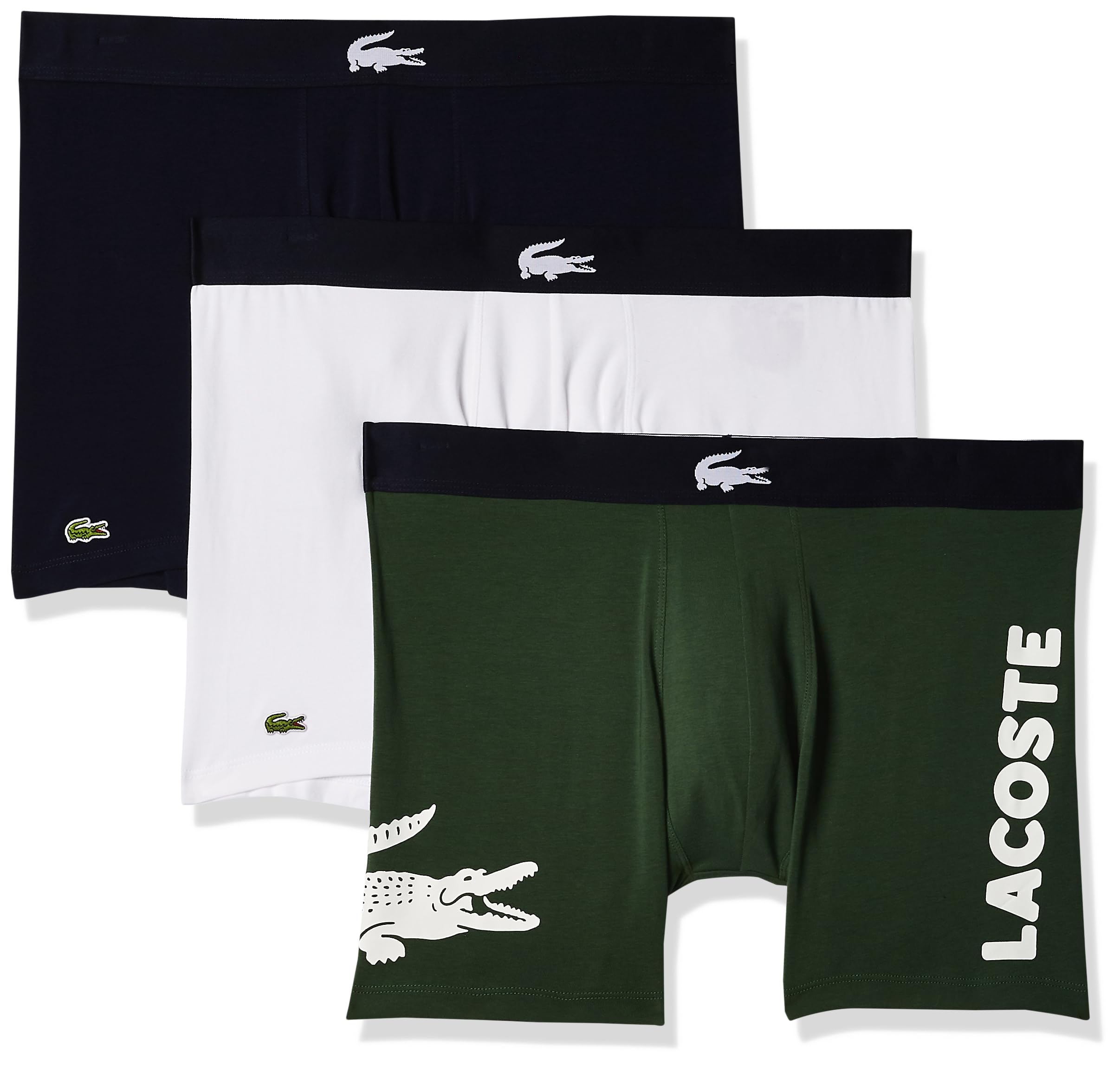 Foto 2 pulgar | Calzoncillos Tipo Bóxer Lacoste De Algodón Elástico Con Estampado De Cocodrilo Grande, Paquete De 3 - Venta Interna