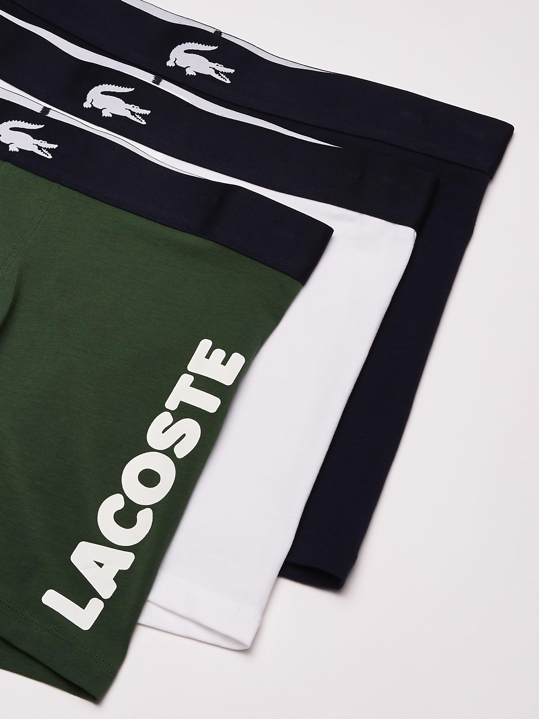 Foto 3 pulgar | Calzoncillos Tipo Bóxer Lacoste De Algodón Elástico Con Estampado De Cocodrilo Grande, Paquete De 3 - Venta Interna