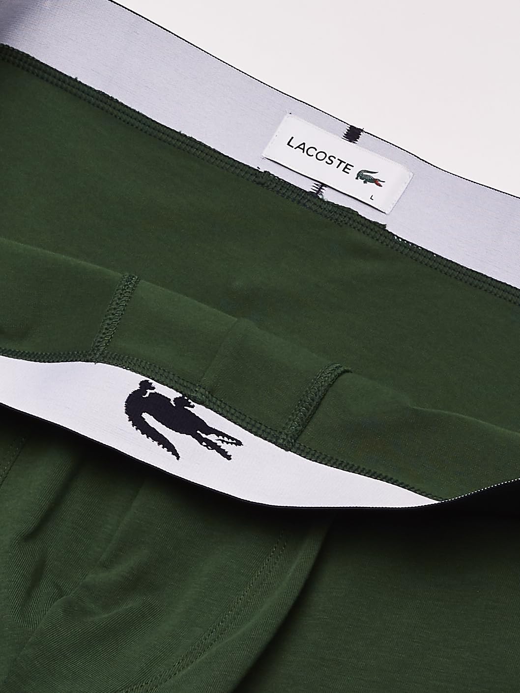 Foto 4 pulgar | Calzoncillos Tipo Bóxer Lacoste De Algodón Elástico Con Estampado De Cocodrilo Grande, Paquete De 3 - Venta Interna