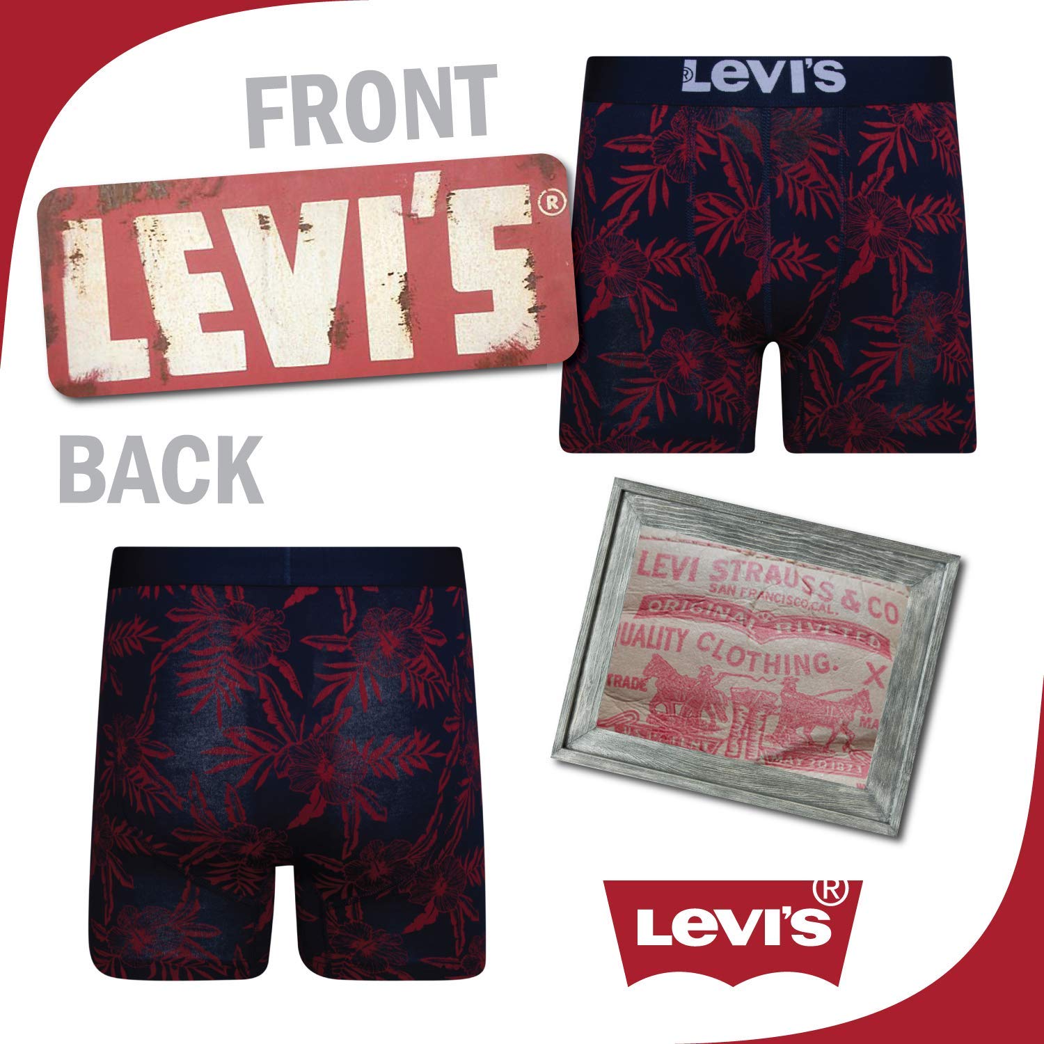 Foto 2 | Calzoncillos Tipo Bóxer Levi's Ultimate Comfort, Paquete De 4, Para Hombre - Venta Internacional.