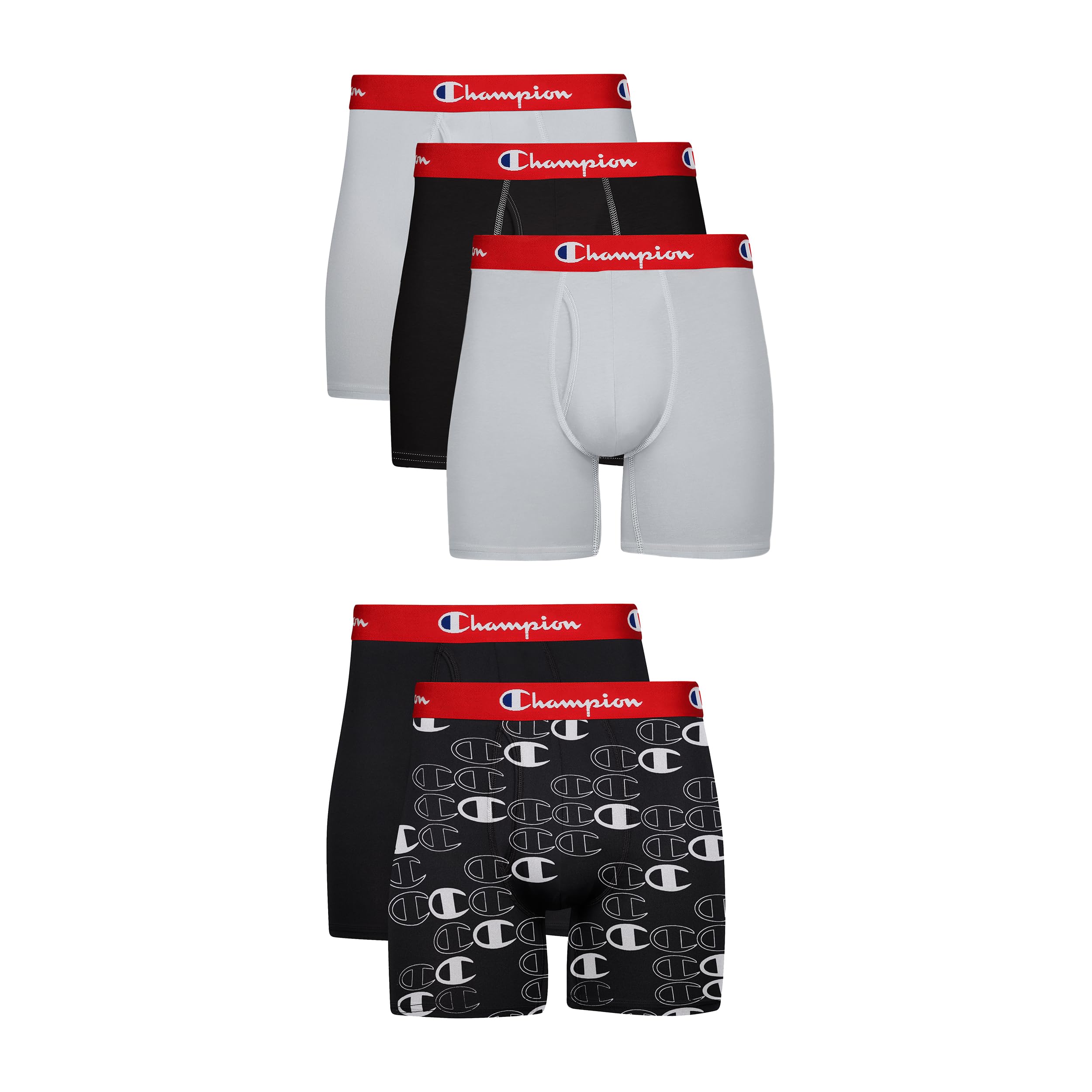 Calzoncillos Bóxer Champion Para Hombre, Ligeros Y Elásticos, Paquete De 5 - Venta Internacional.