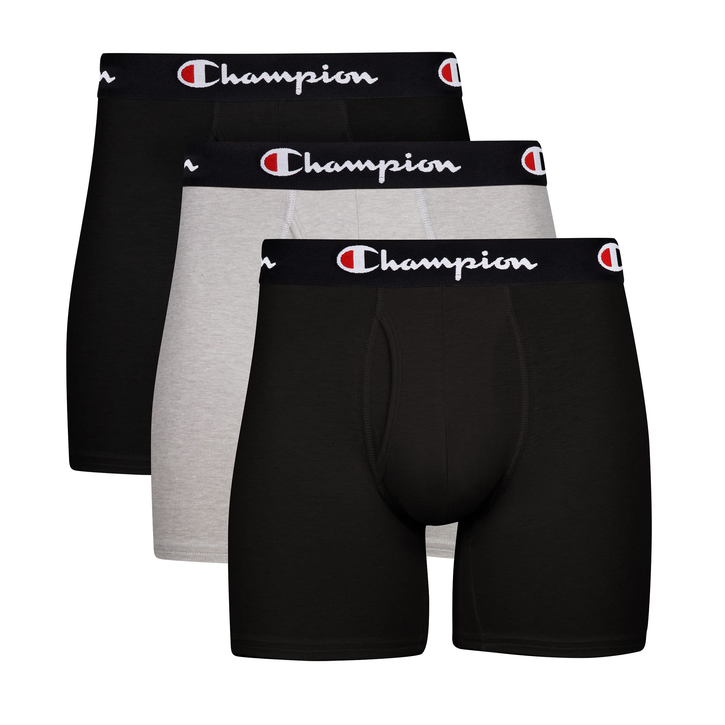 Foto 2 pulgar | Calzoncillos Bóxer Champion De Algodón Elástico Para Hombre, Paquete De 3 - Venta Internacional.