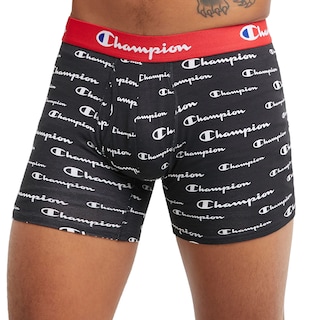 Foto 2 | Calzoncillos Boxer Champion Everyday De Algodón Elástico Para Hombre, Color Negro Y Gris - Venta Internacional.
