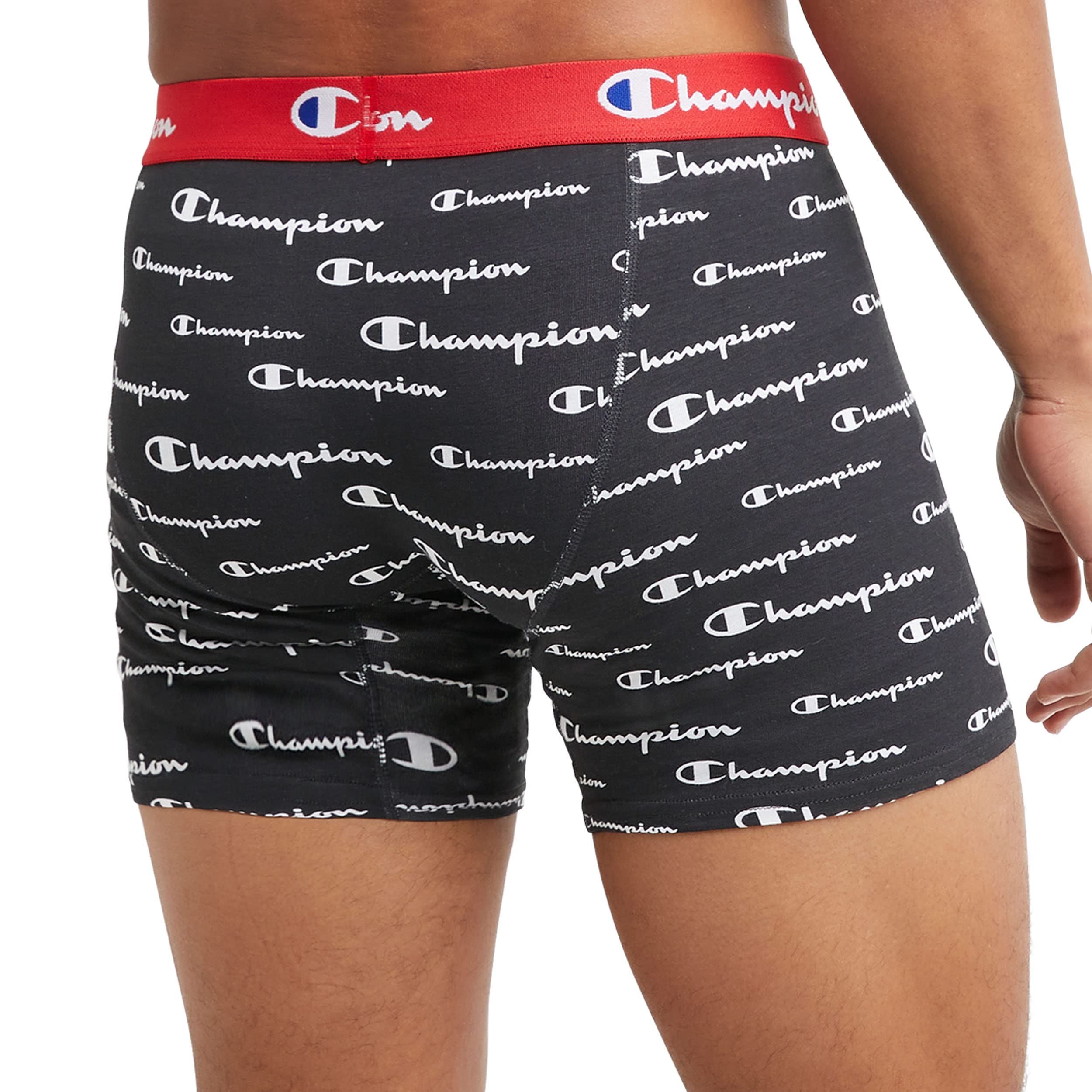 Foto 4 pulgar | Calzoncillos Boxer Champion Everyday De Algodón Elástico Para Hombre, Color Negro Y Gris - Venta Internacional.