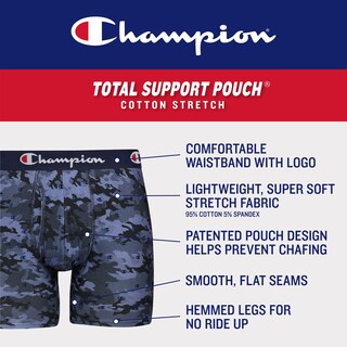 Foto 2 | Calzoncillos Bóxer Underwear Champion Con Bolsa De Soporte Total Para Hombre - Venta Internacional.