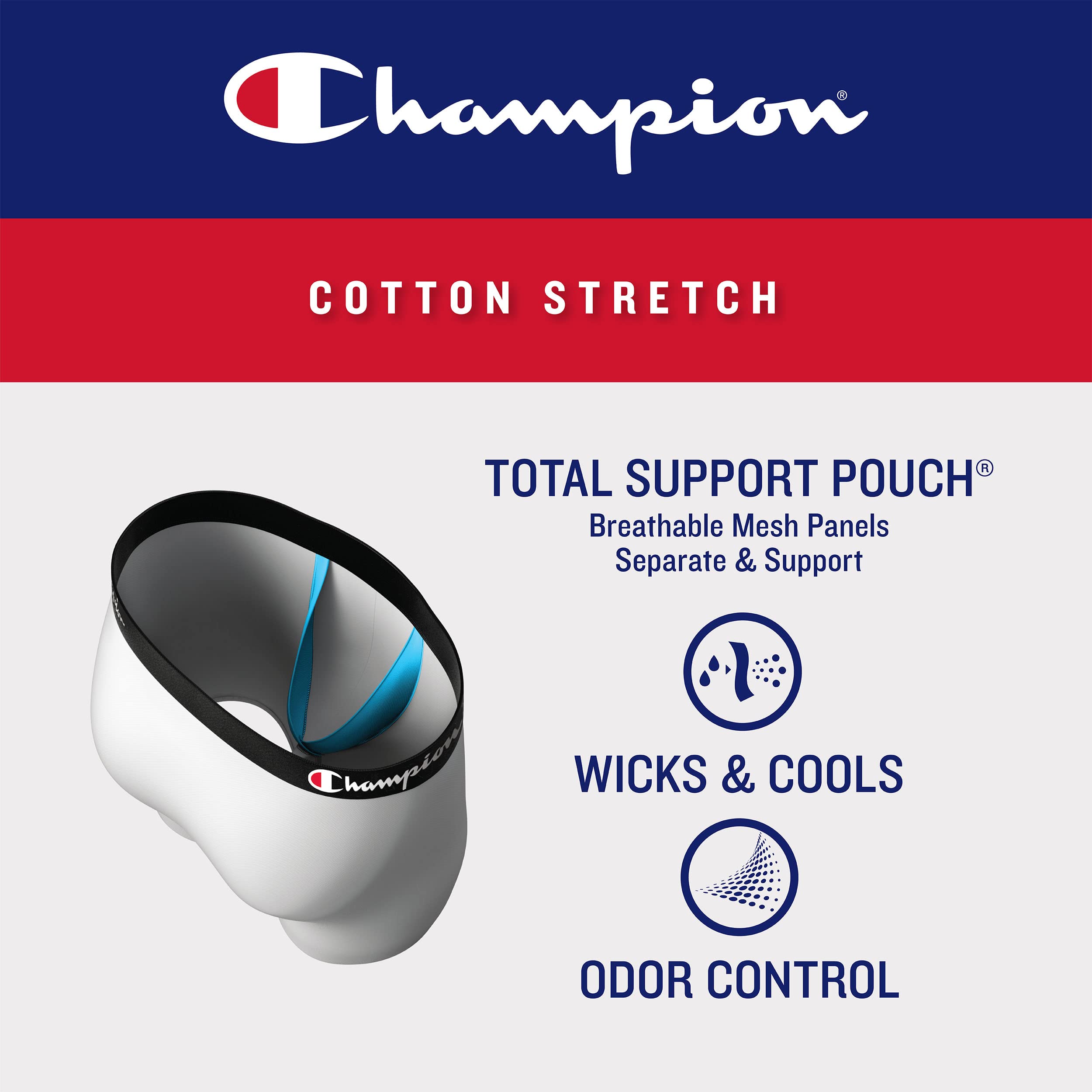Foto 4 pulgar | Calzoncillos Bóxer Underwear Champion Con Bolsa De Soporte Total Para Hombre - Venta Internacional.