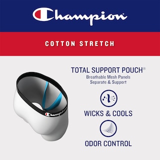 Foto 3 | Calzoncillos Bóxer Underwear Champion Con Bolsa De Soporte Total Para Hombre - Venta Internacional.