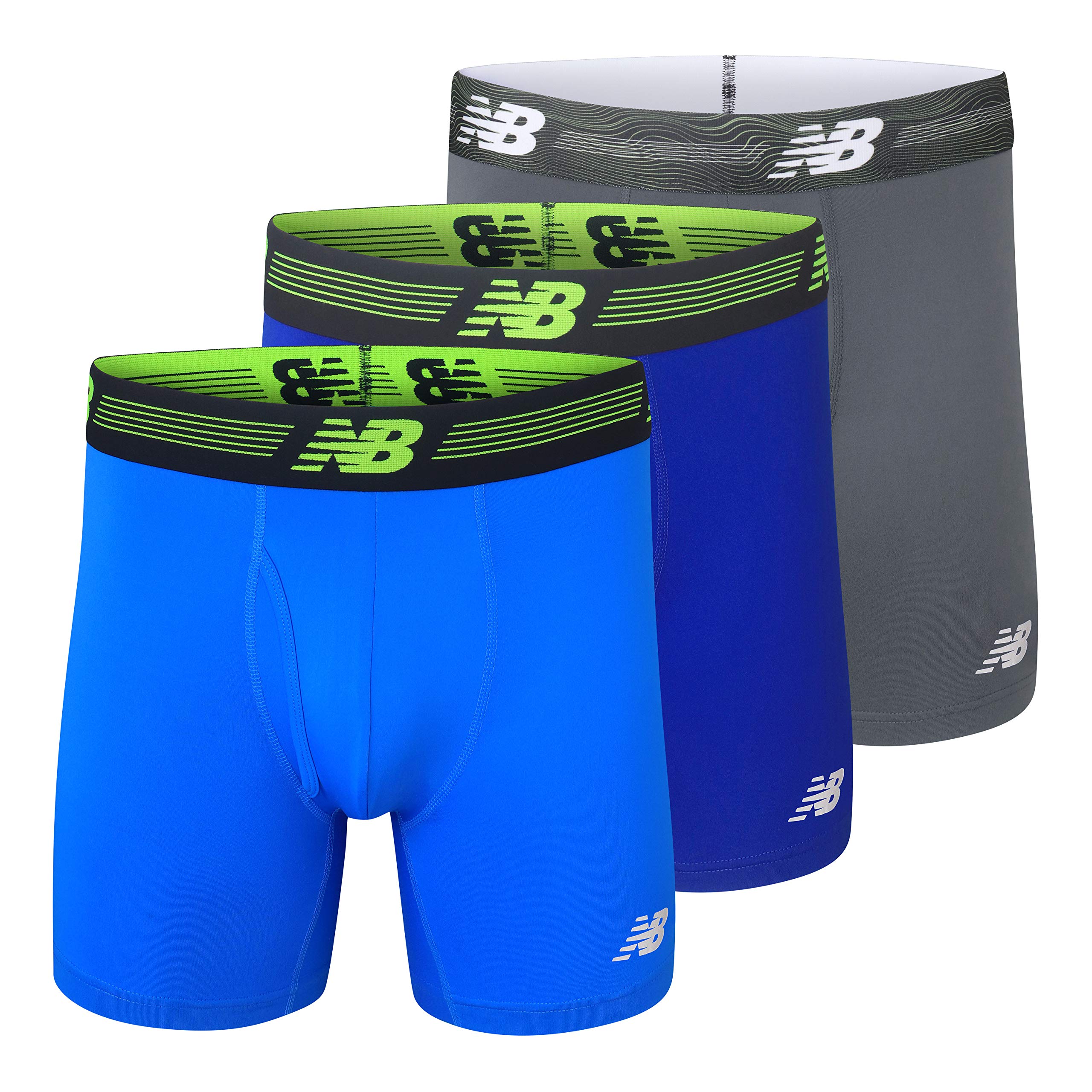 Calzoncillos Bóxer New Balance 6 Para Hombre, Paquete De 3, Team Royal/lead/bolt - Venta Internacional.