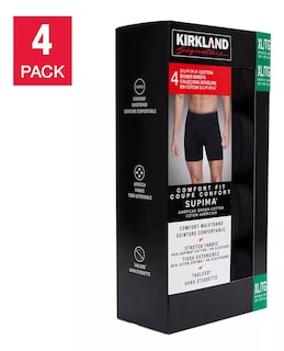 Foto 2 | Boxer Kirkland 4 Pack Signature Mens Super Soft Extra Suave Boxers Color Negro Para Hombres