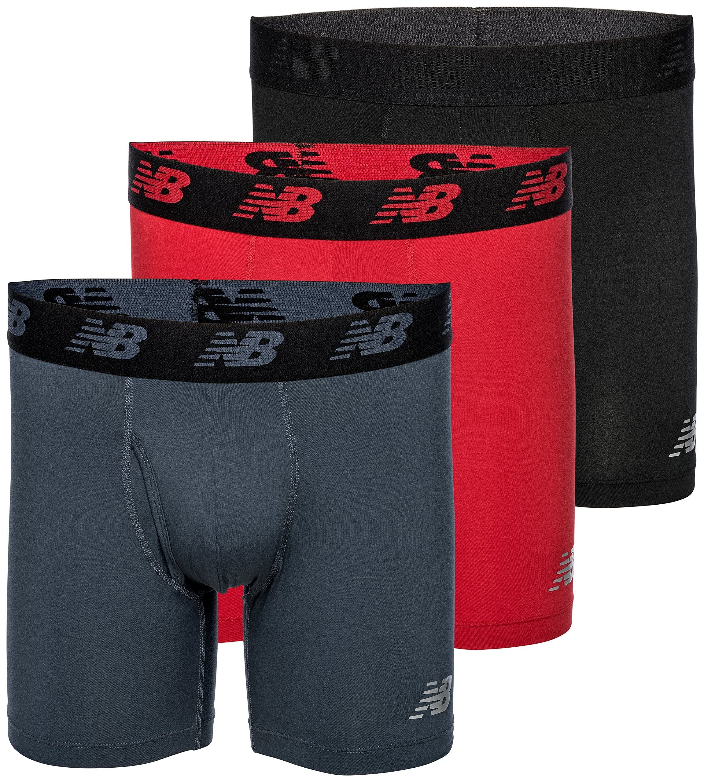Foto 2 pulgar | Calzoncillos Bóxer New Balance Para Hombre, 6 Unidades, Color Negro/rojo/azul, Talla M - Venta Internacional.