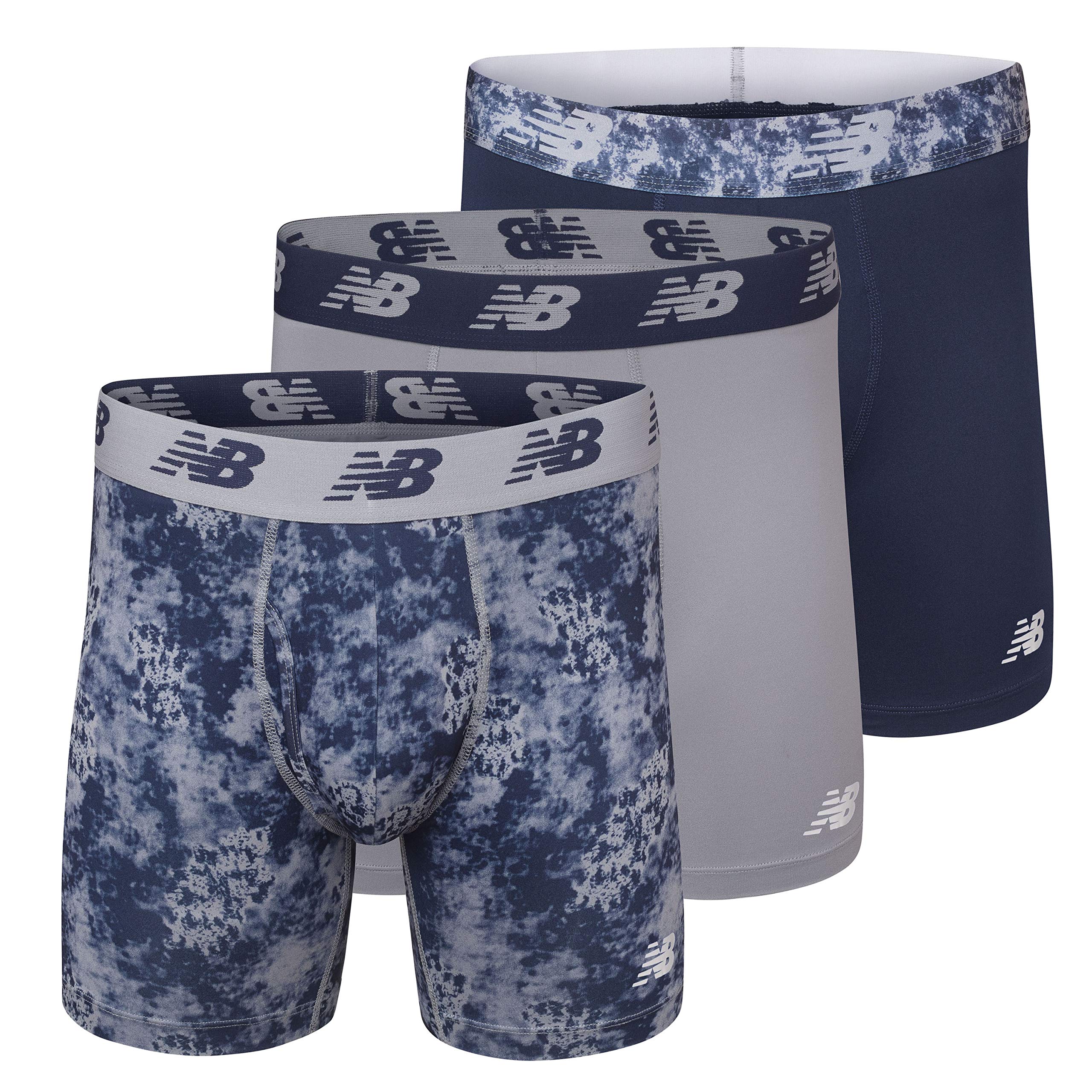 Foto 1 | Calzoncillos Bóxer New Balance 6 Para Hombre Con Funda, Paquete De 3, Talla M - Venta Internacional.