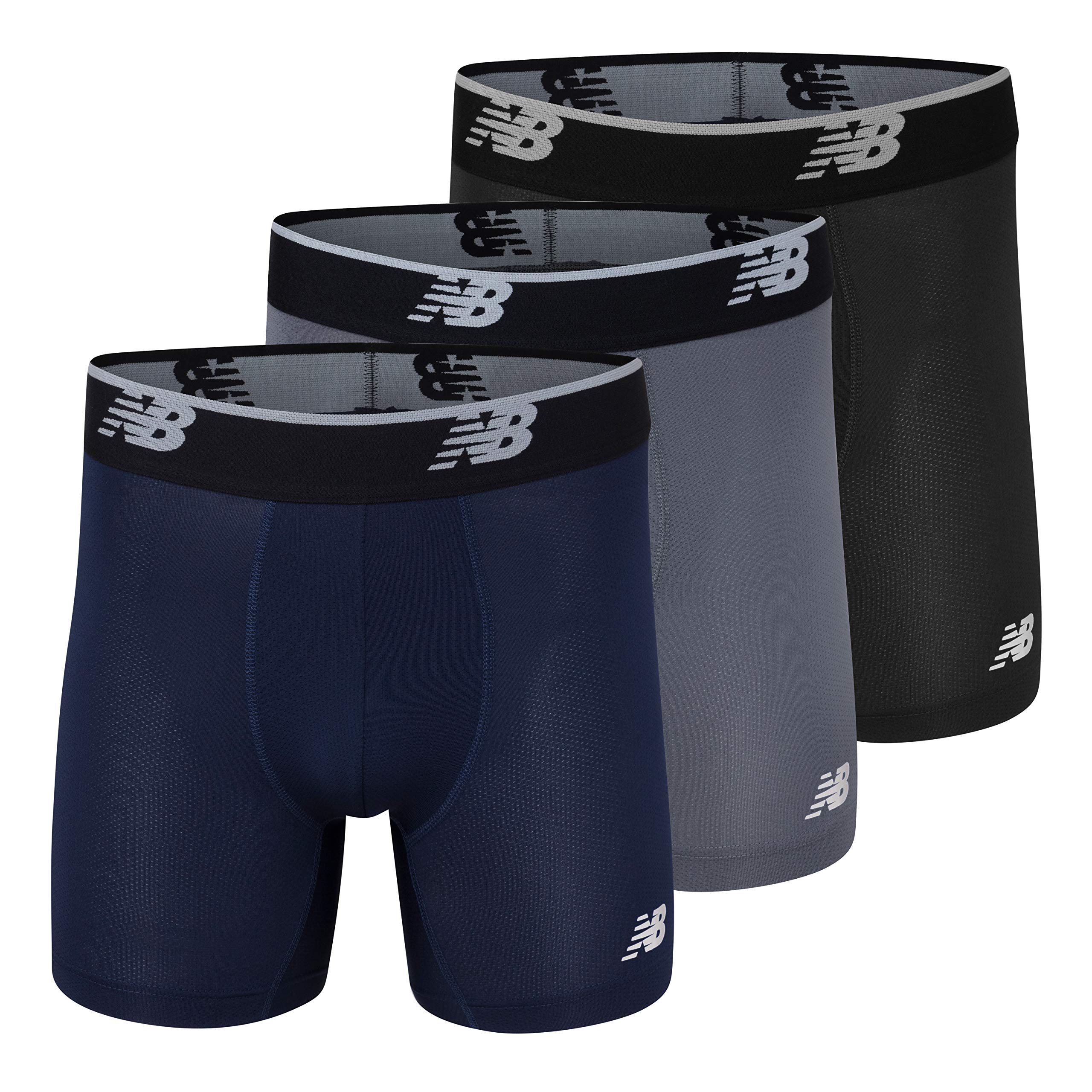 Calzoncillos Bóxer New Balance Mesh 5 No Fly Para Hombre (paquete De 3) - Venta Internacional.