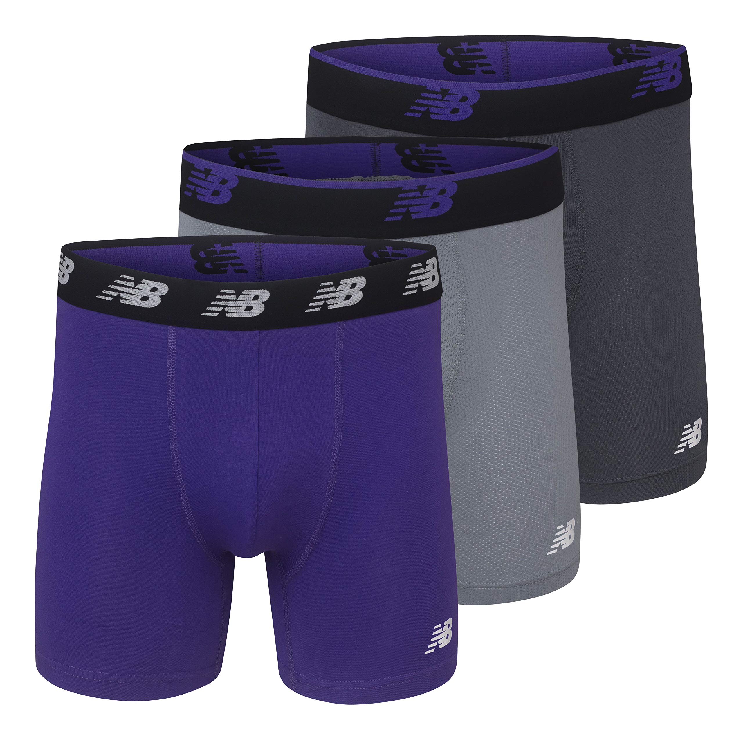 Calzoncillos Bóxer New Balance Mesh 5 No Fly Para Hombre (paquete De 3) - Venta Internacional.