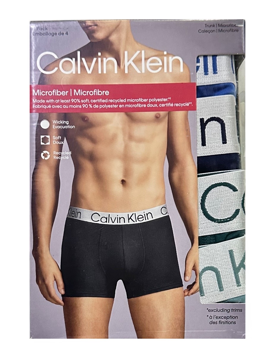 Foto 7 pulgar | Boxer Calvin Klein 4 Pack Calzones Trunk De Microfibra