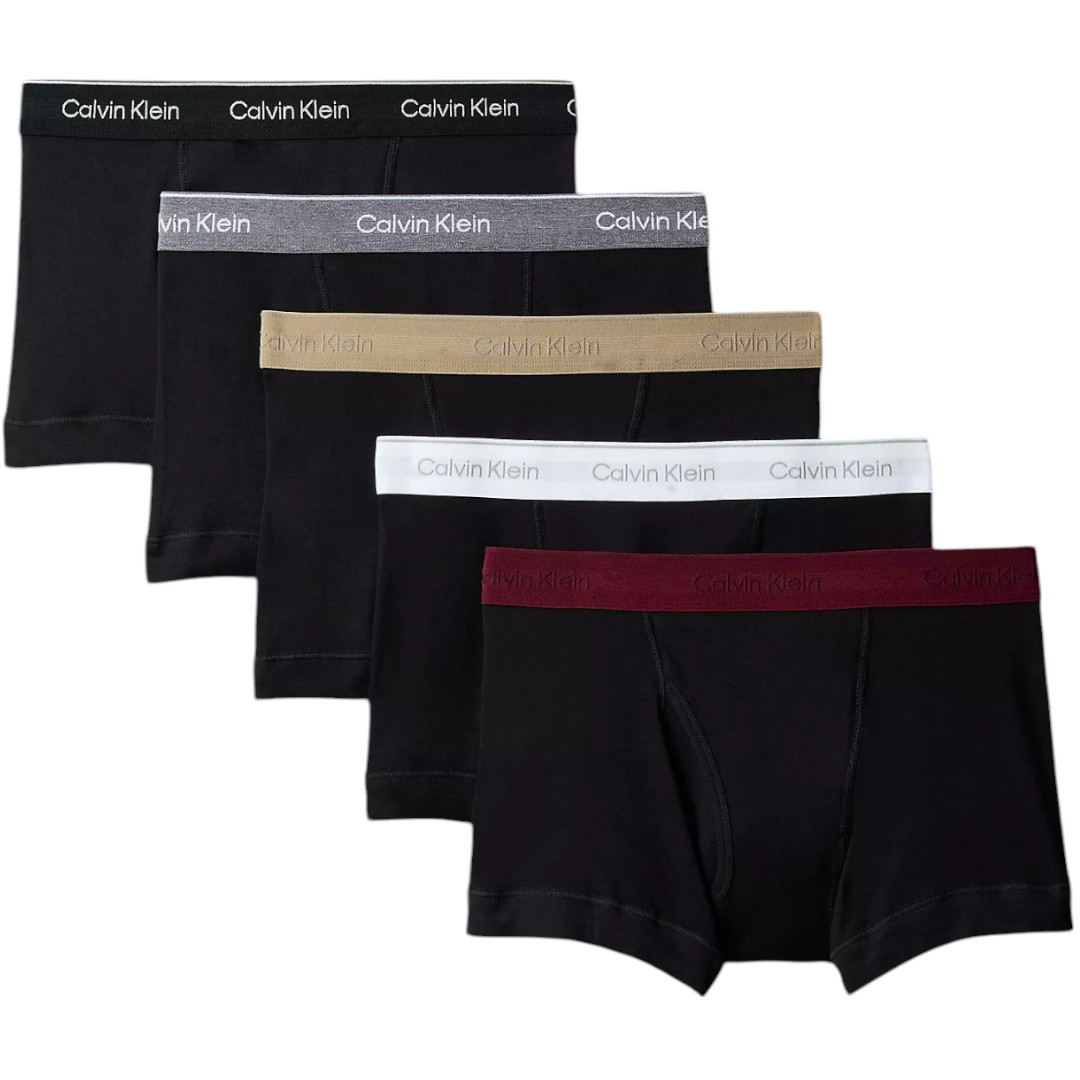 Foto 2 pulgar | Boxers 5 Pack Calvin Klein Algodón Largos Negros