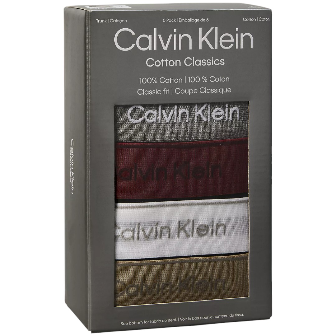 Foto 5 pulgar | Boxers 5 Pack Calvin Klein Algodón Largos Negros