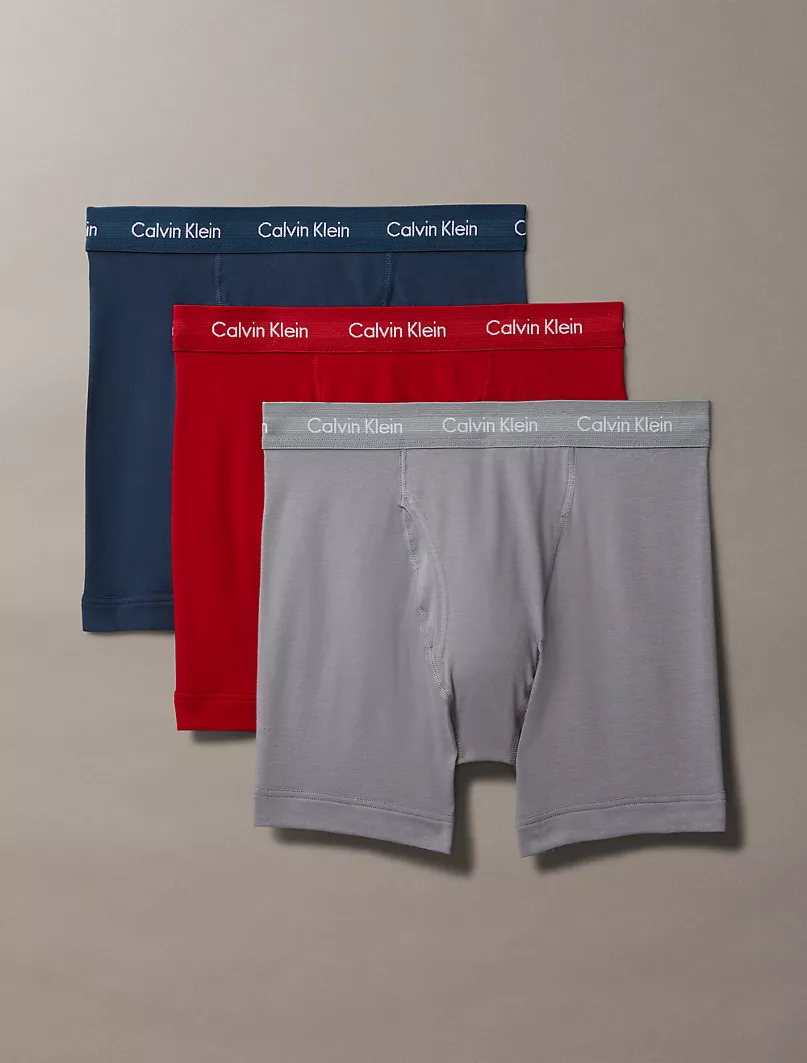 Foto 2 pulgar | Boxers 3 Pack Calvin Klein Algodón Largos Colores