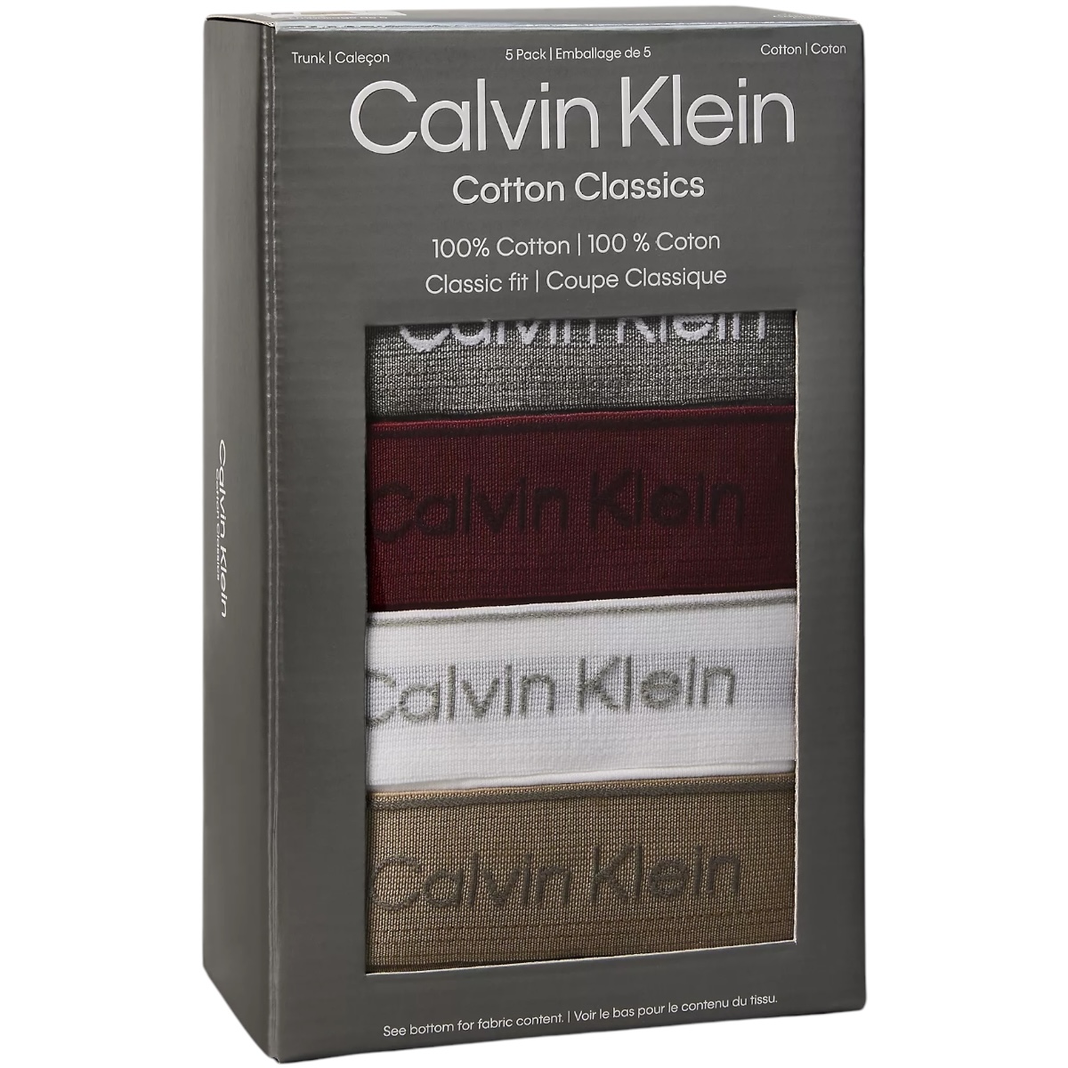 Foto 6 | Bóxers Calvin Klein 5 Pack Cortos de Algodón
