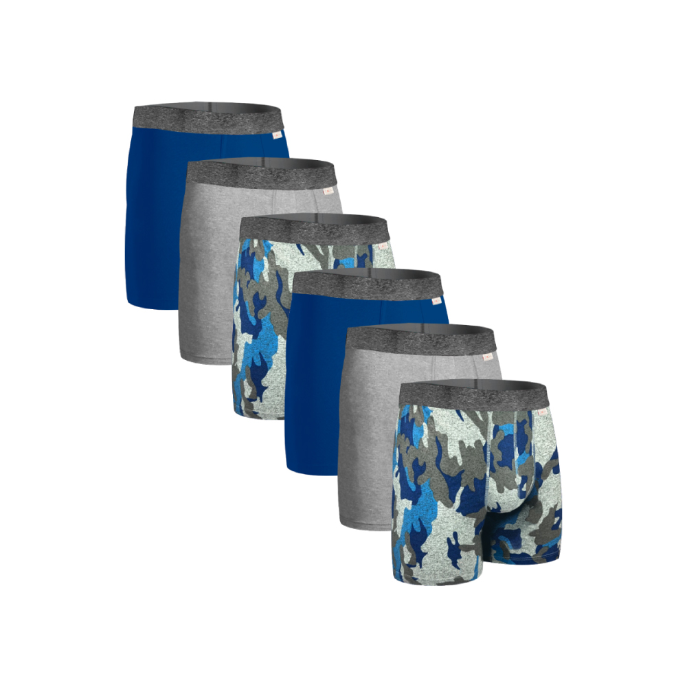 Foto 1 | Boxer Zaga Largo 6 Pack Azul