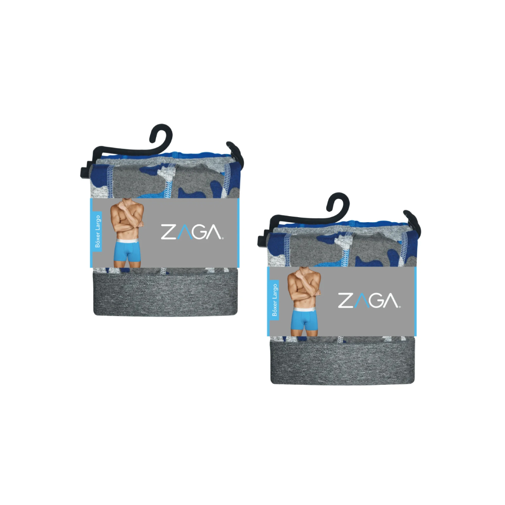Foto 3 pulgar | Boxer Zaga Largo 6 Pack Azul