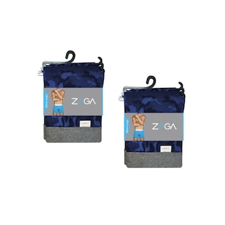 Foto 1 | Boxer Zaga Largo 6 Pack Rombos Azul