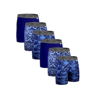 Foto 2 | Boxer Zaga Largo 6 Pack Rombos Azul