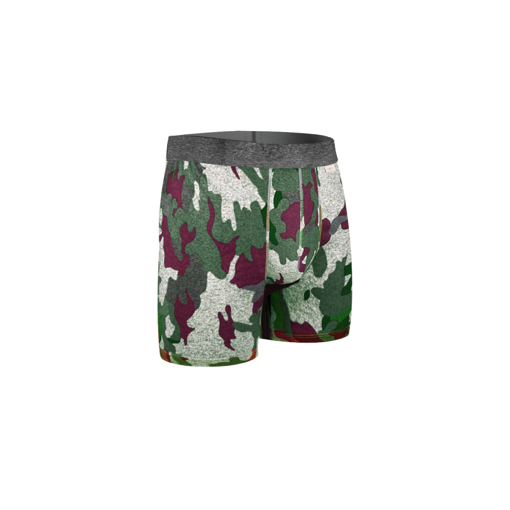 Foto 4 pulgar | Boxer Zaga Largo 6 Pack Camuflaje Vino